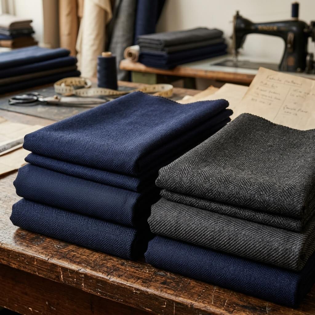 Premium Italian wool fabric bolts from Loro Piana, Reda, and Vitale Barberis Canonico at J. Stevens