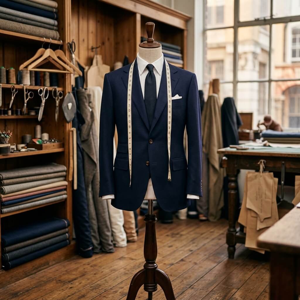 Master tailor precision measurement and half-canvas suit construction in Los Angeles