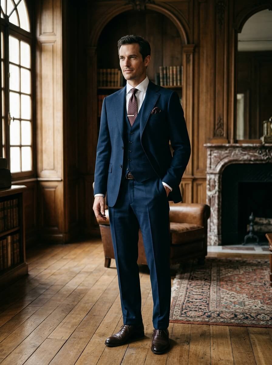Midnight Navy Canvassed Suit